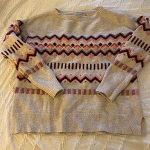 Loft printed sweater. Very soft and true to size
